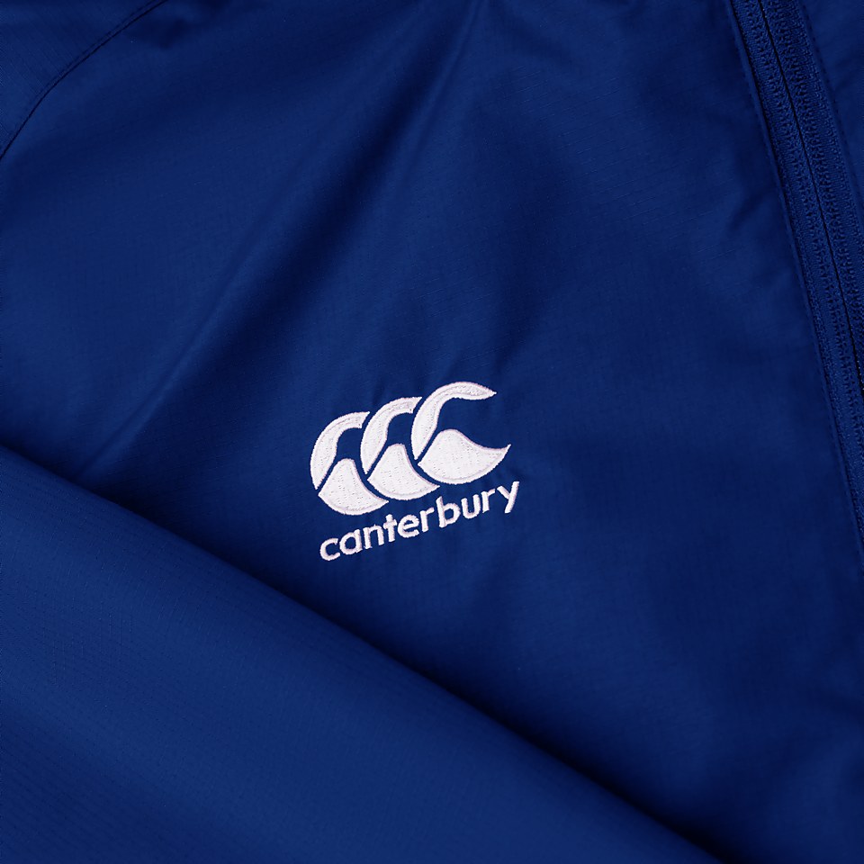 CANTERBURY TEAM FULL ZIP RAIN JACKET ROYAL/WHITE