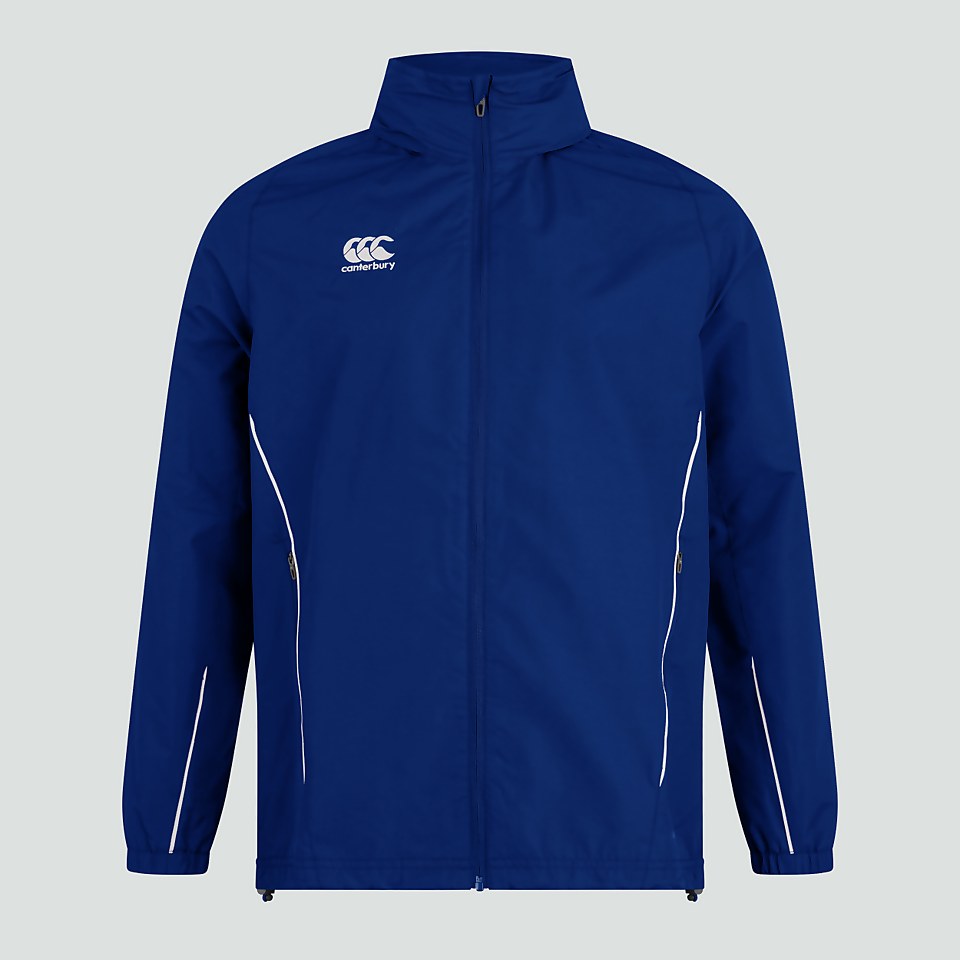 CANTERBURY TEAM FULL ZIP RAIN JACKET ROYAL/WHITE