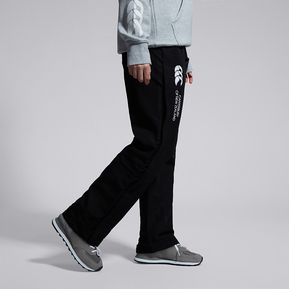 WOMENS OPEN HEM STADIUM PANTS BLACK