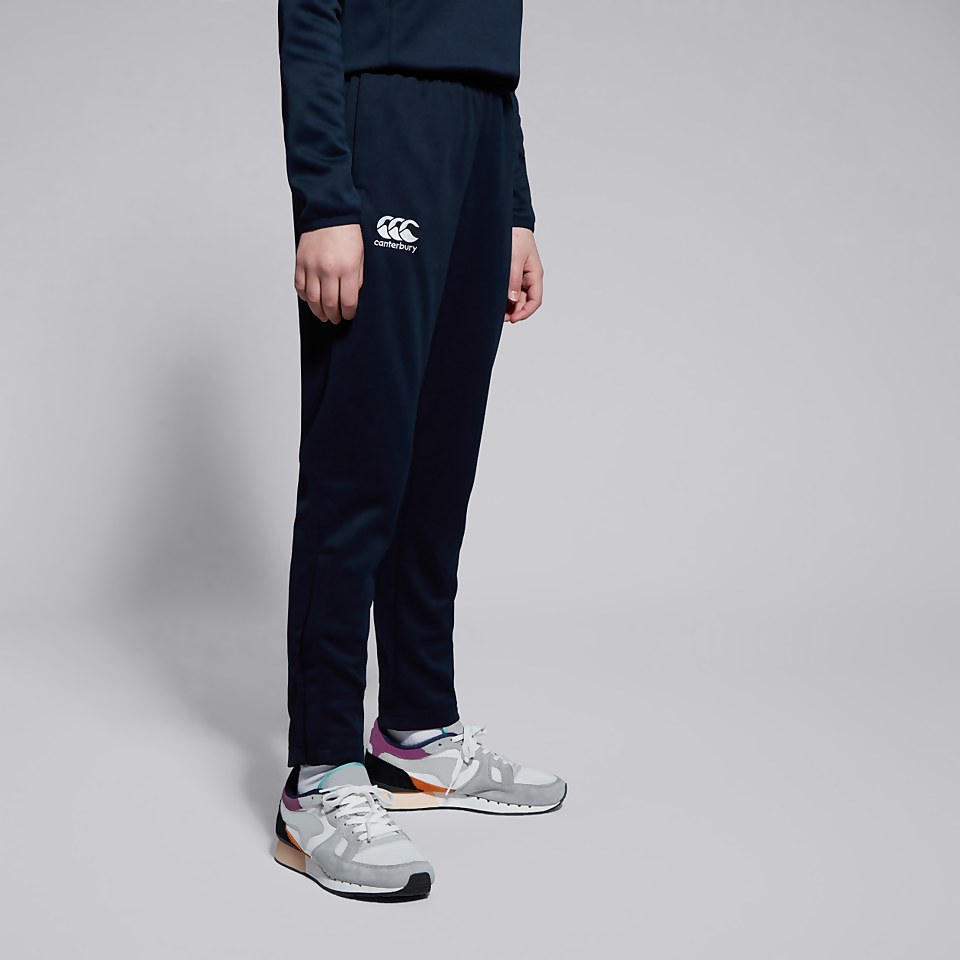 JUNIOR UNISEX STRETCH TAPERED POLY KNIT PANTS NAVY