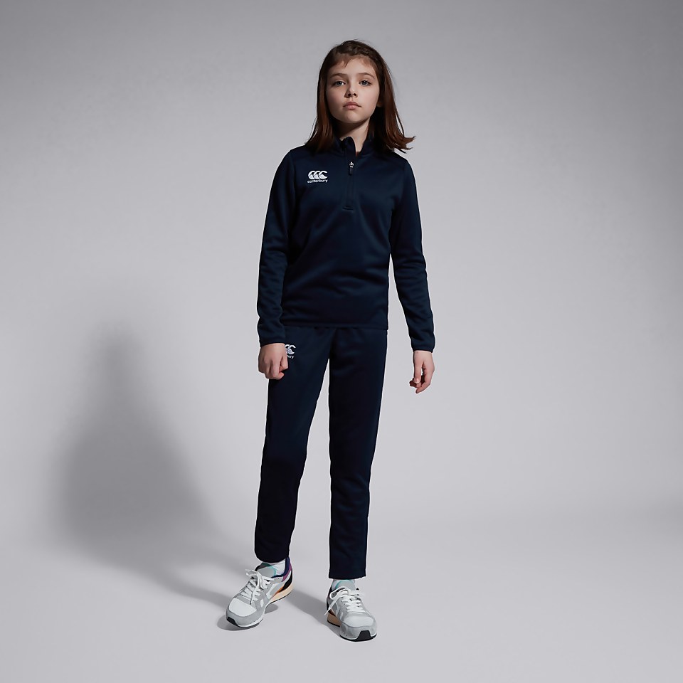 JUNIOR UNISEX STRETCH TAPERED POLY KNIT PANTS NAVY
