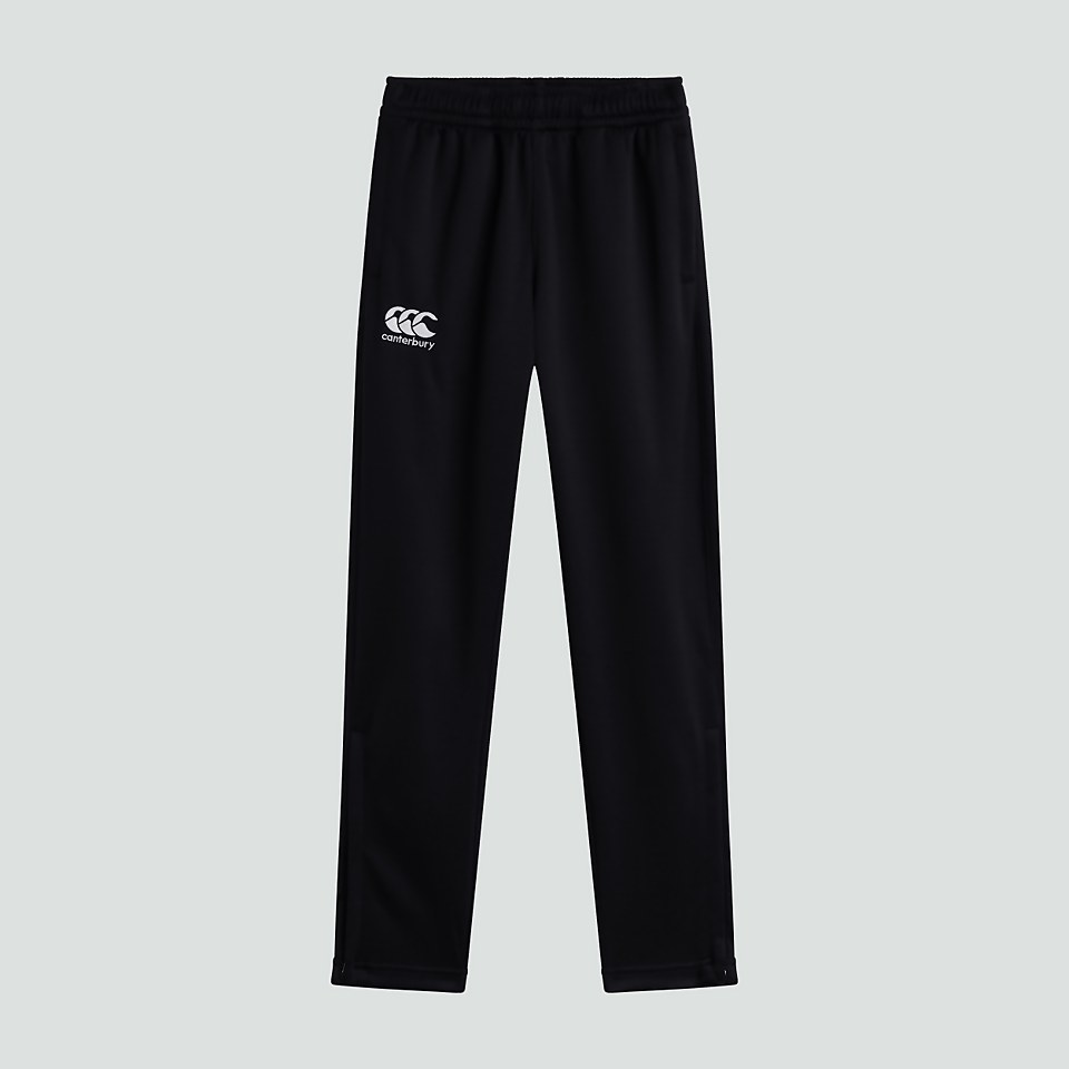 JUNIOR UNISEX STRETCH TAPERED POLYKNIT PANTS BLACK