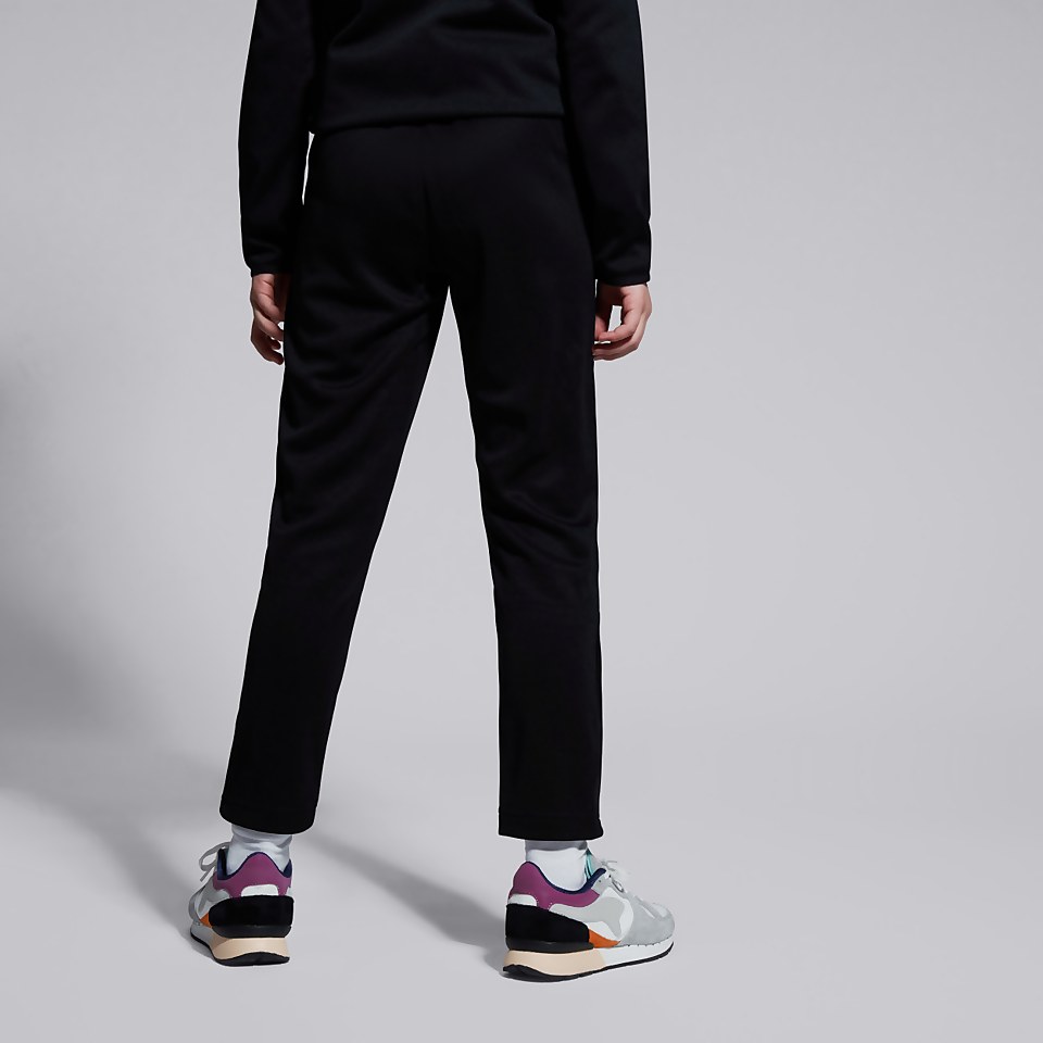 JUNIOR UNISEX STRETCH TAPERED POLYKNIT PANTS BLACK