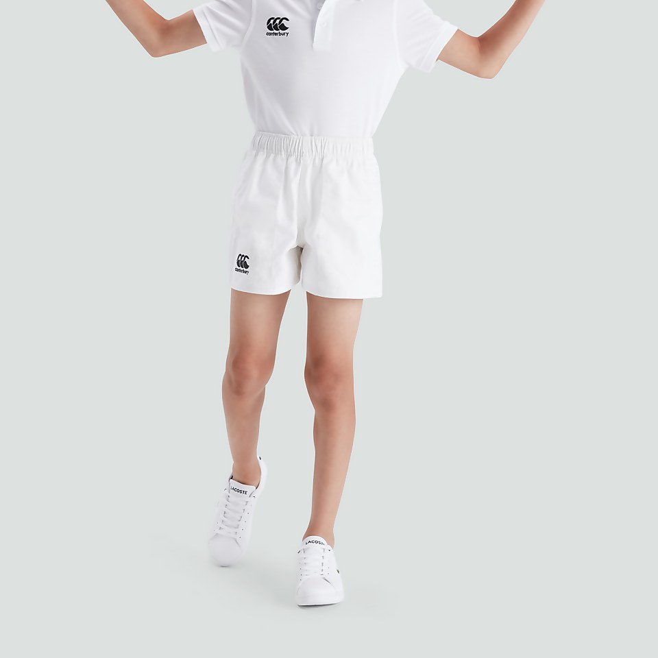 JUNIOR UNISEX PROFESSIONAL COTTON SHORT WHITE