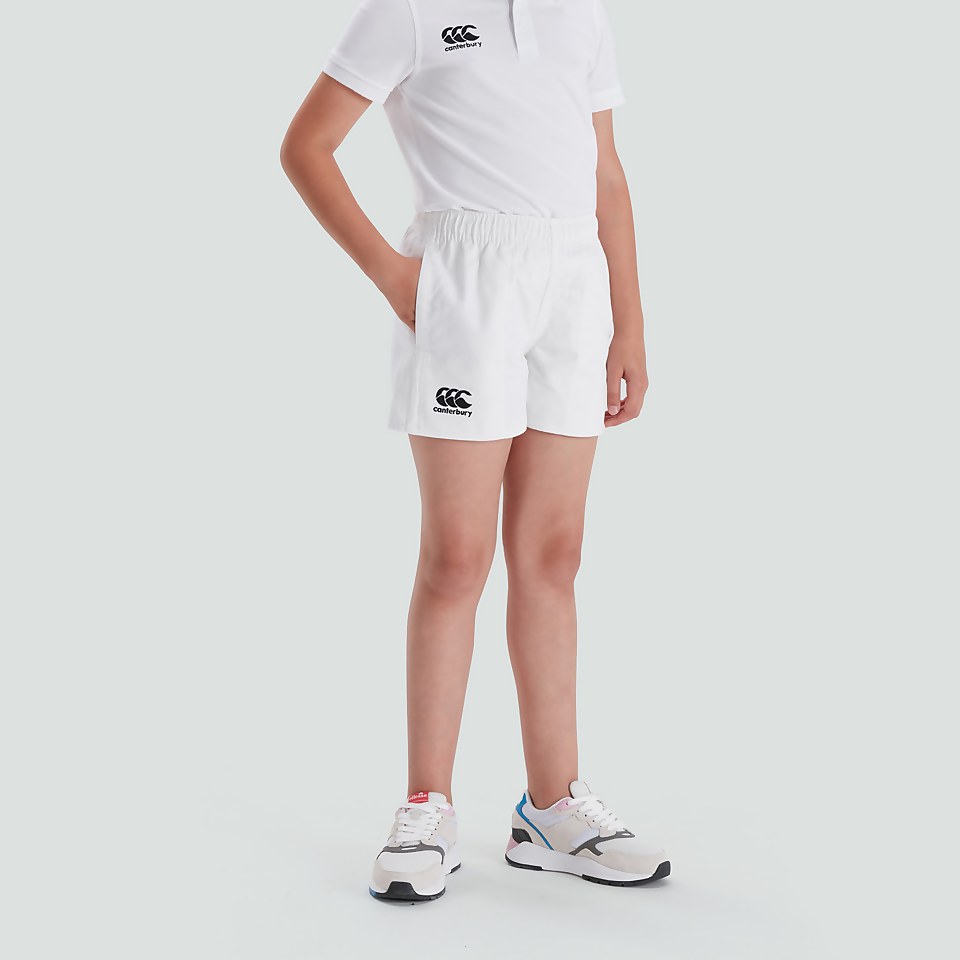 JUNIOR UNISEX PROFESSIONAL COTTON SHORT WHITE
