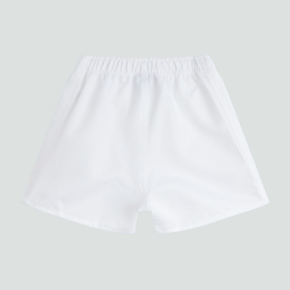 JUNIOR UNISEX PROFESSIONAL POLYESTER SHORT WHITE