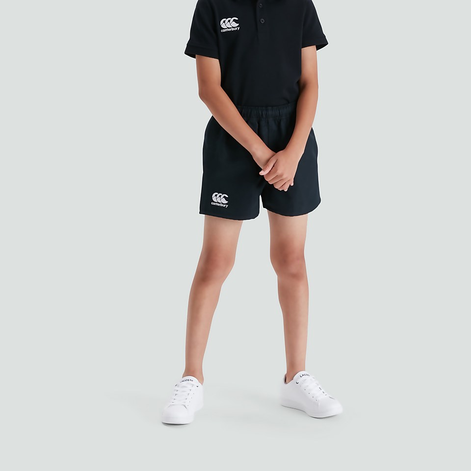 JUNIOR UNISEX PROFESSIONAL POLYESTER SHORT BLACK