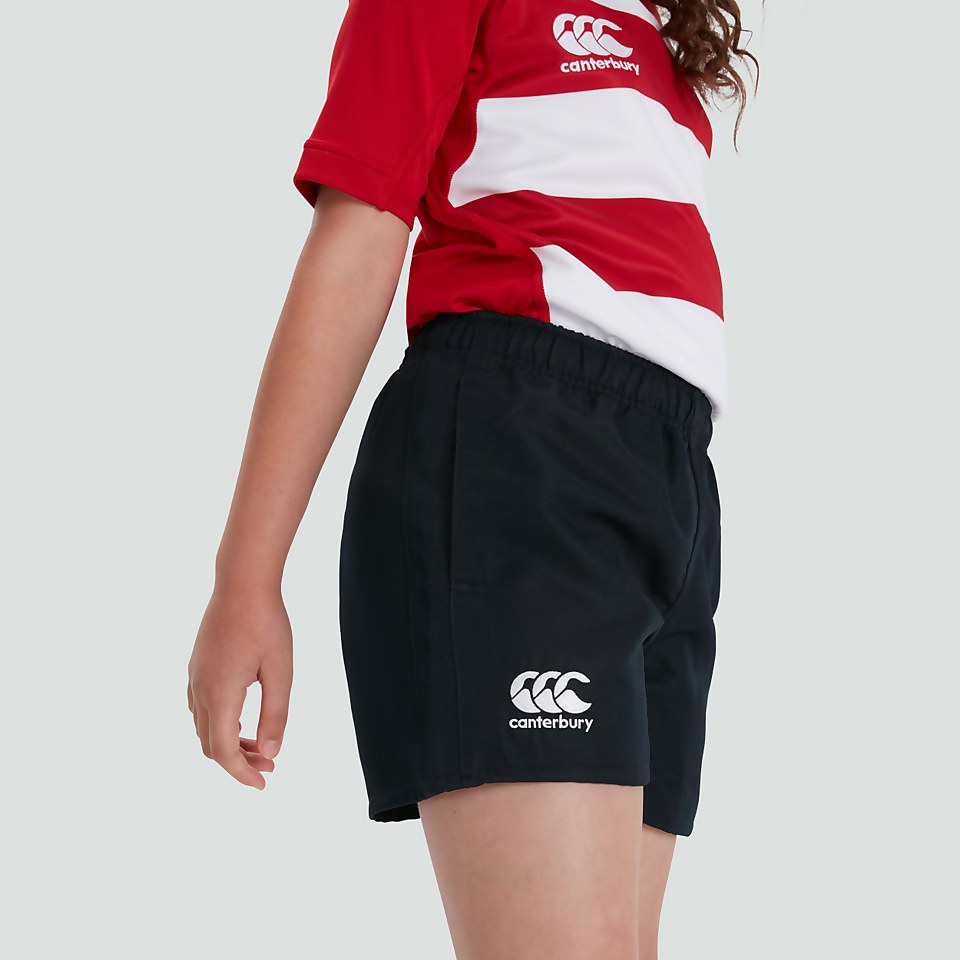 JUNIOR UNISEX PROFESSIONAL POLYESTER SHORT BLACK