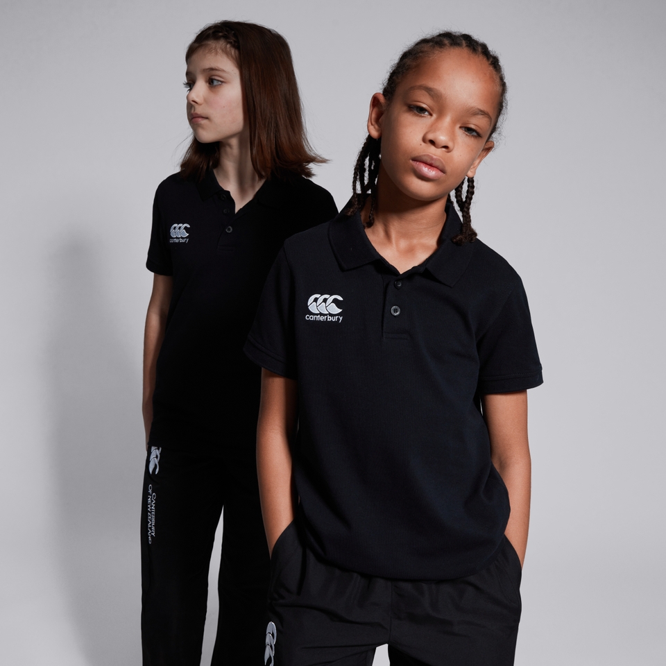 CANTERBURY WAIMAK POLO KIDS BLACK