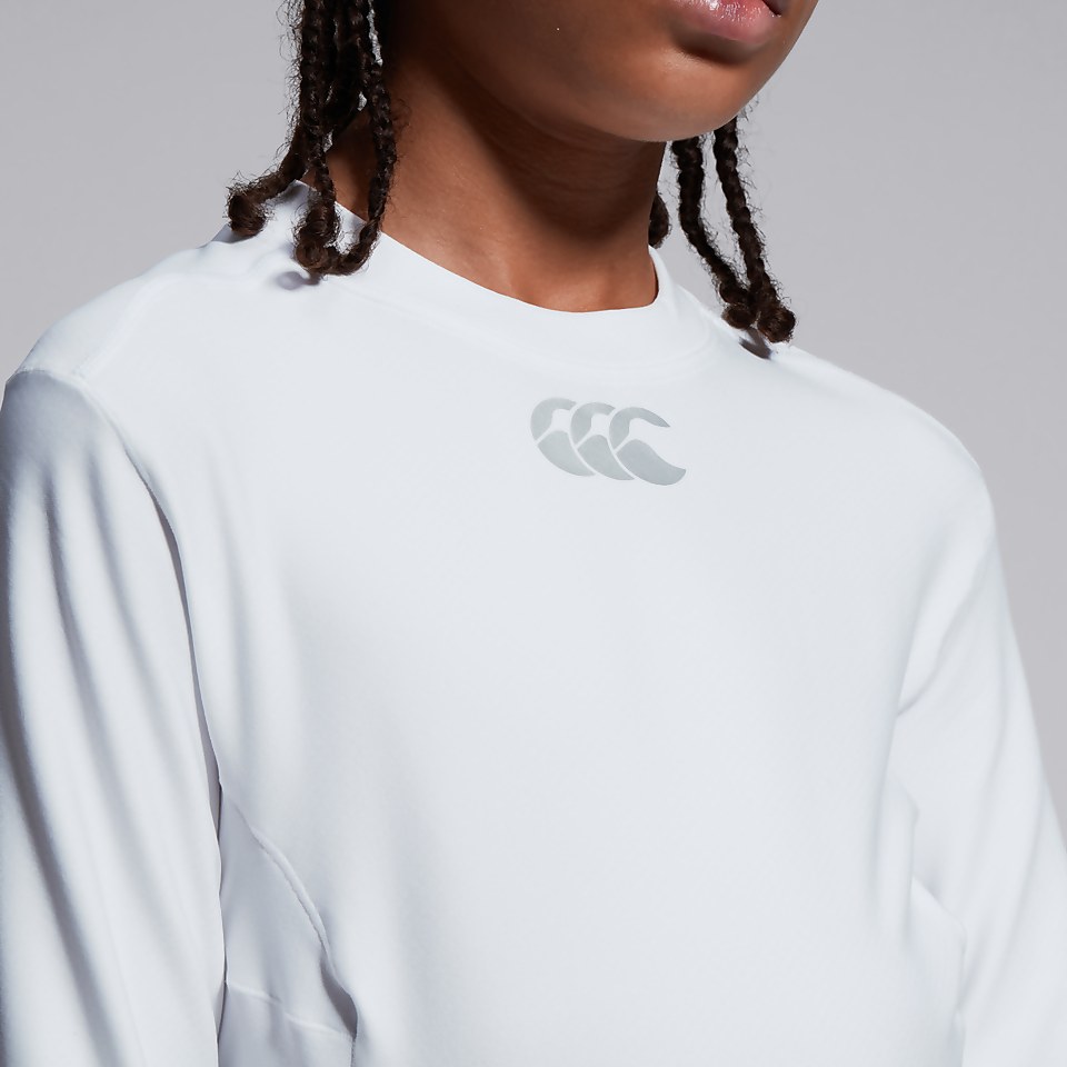 JUNIOR UNISEX THERMOREG LONG SLEEVED TOP WHITE