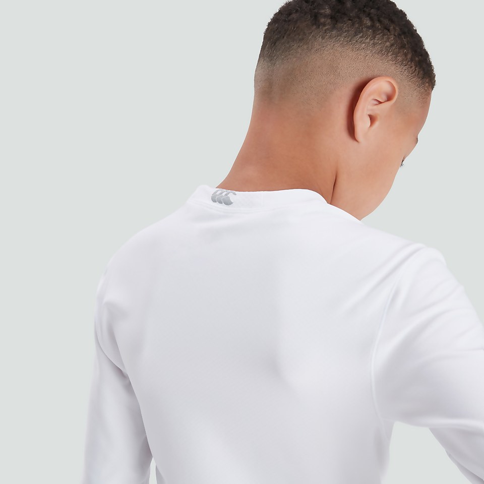 JUNIOR UNISEX THERMOREG LONG SLEEVED TOP WHITE