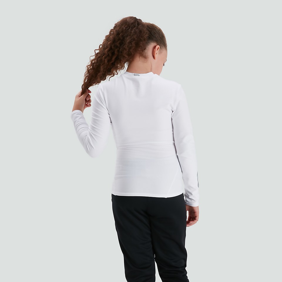 JUNIOR UNISEX THERMOREG LONG SLEEVED TOP WHITE