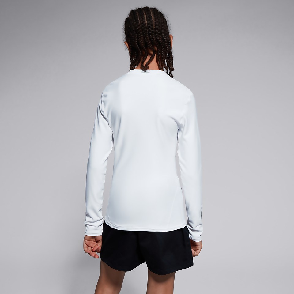 JUNIOR UNISEX THERMOREG LONG SLEEVED TOP WHITE