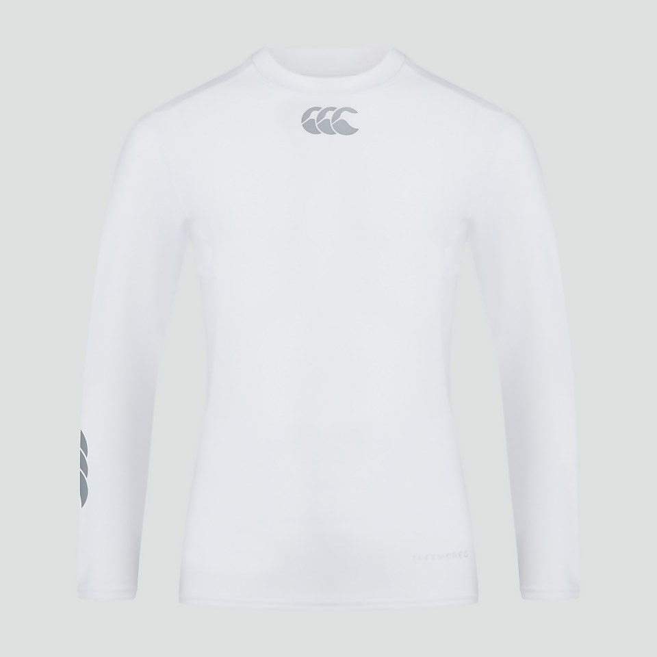 JUNIOR UNISEX THERMOREG LONG SLEEVED TOP WHITE
