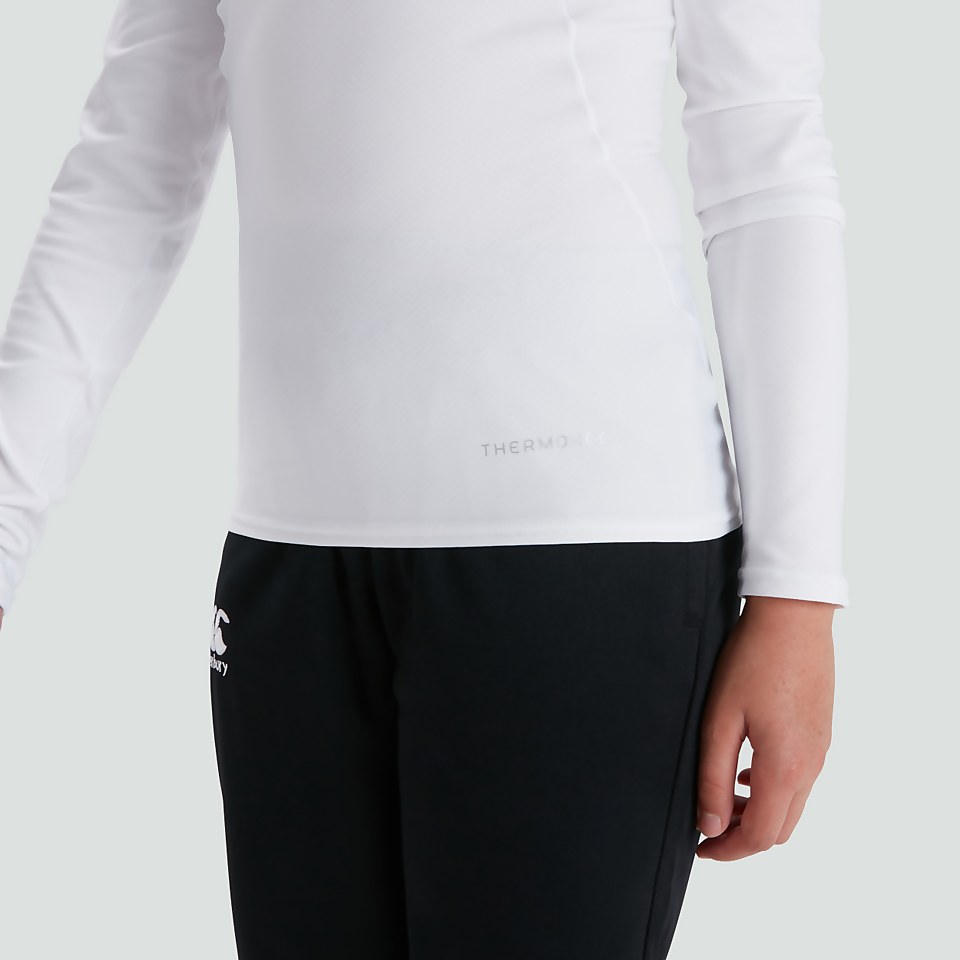 JUNIOR UNISEX THERMOREG LONG SLEEVED TOP WHITE