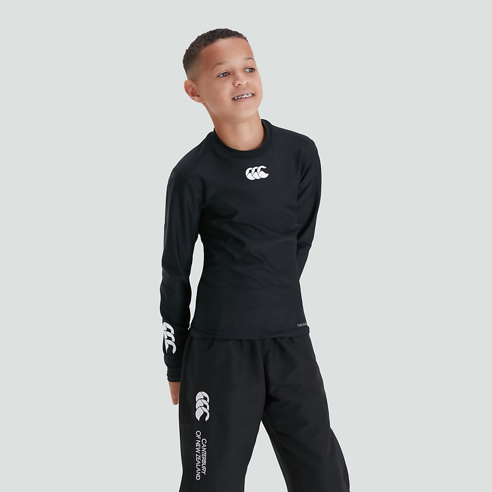 JUNIOR UNISEX THERMOREG LONG SLEEVED TOP BLACK