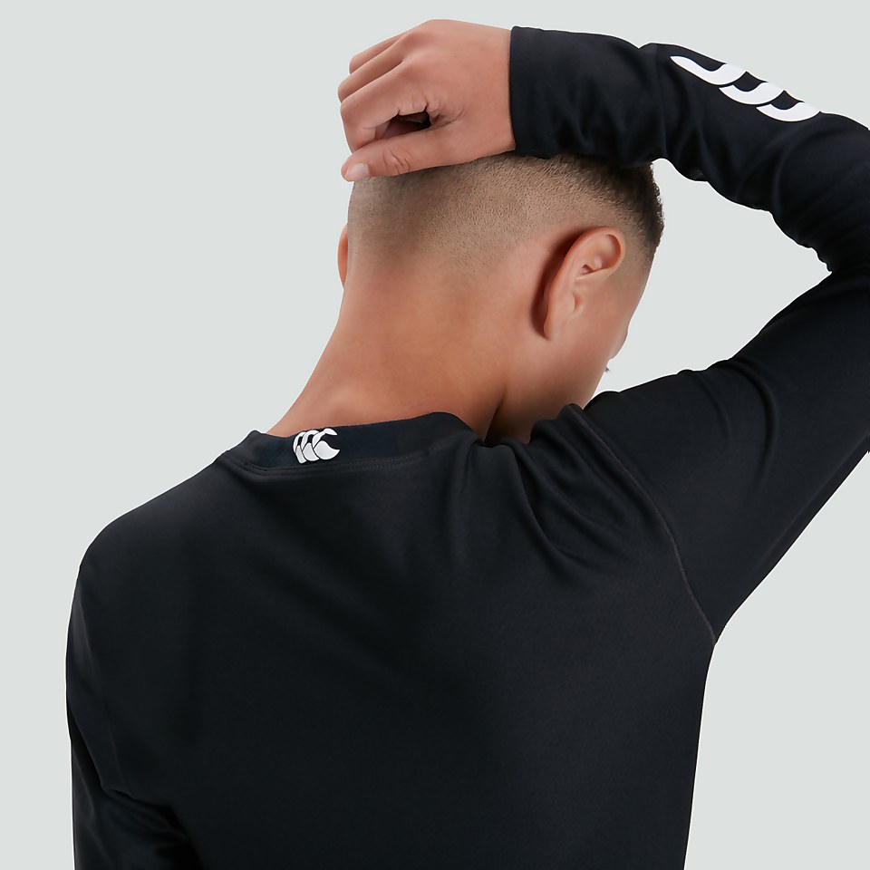 JUNIOR UNISEX THERMOREG LONG SLEEVED TOP BLACK