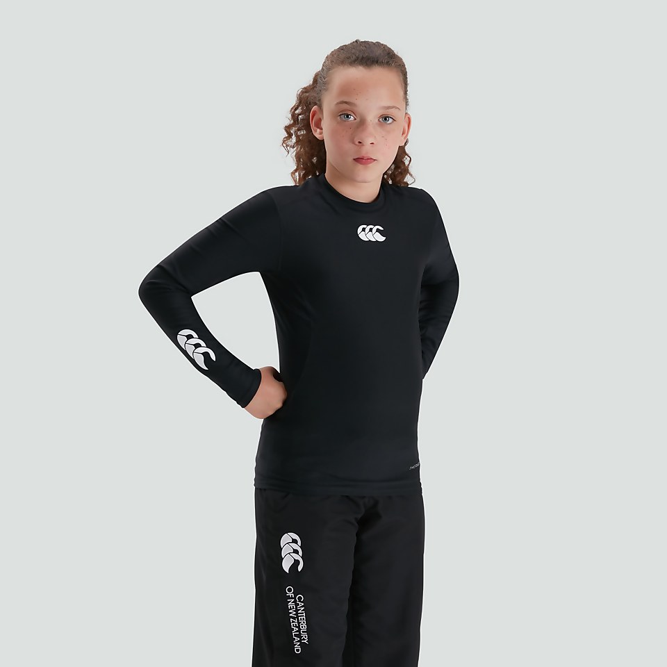 JUNIOR UNISEX THERMOREG LONG SLEEVED TOP BLACK