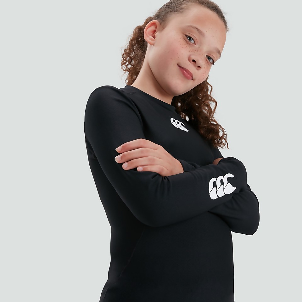 JUNIOR UNISEX THERMOREG LONG SLEEVED TOP BLACK