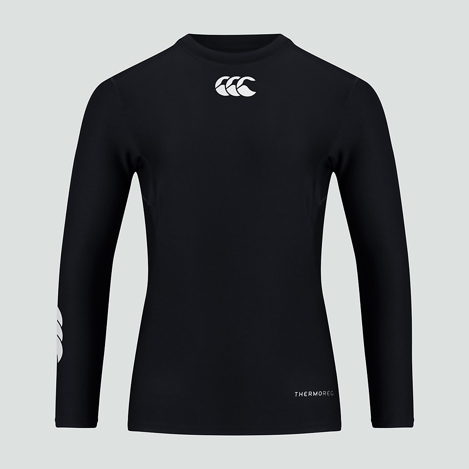 JUNIOR UNISEX THERMOREG LONG SLEEVED TOP BLACK