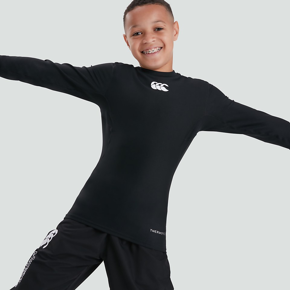 JUNIOR UNISEX THERMOREG LONG SLEEVED TOP BLACK