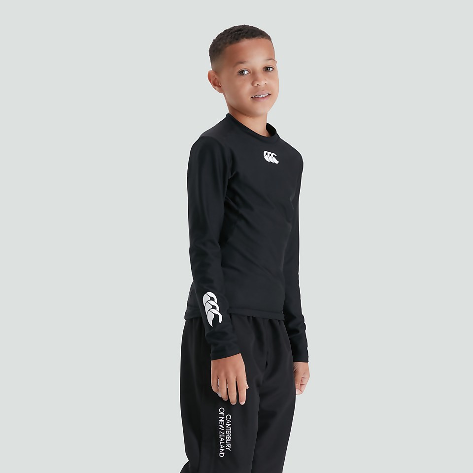 JUNIOR UNISEX THERMOREG LONG SLEEVED TOP BLACK