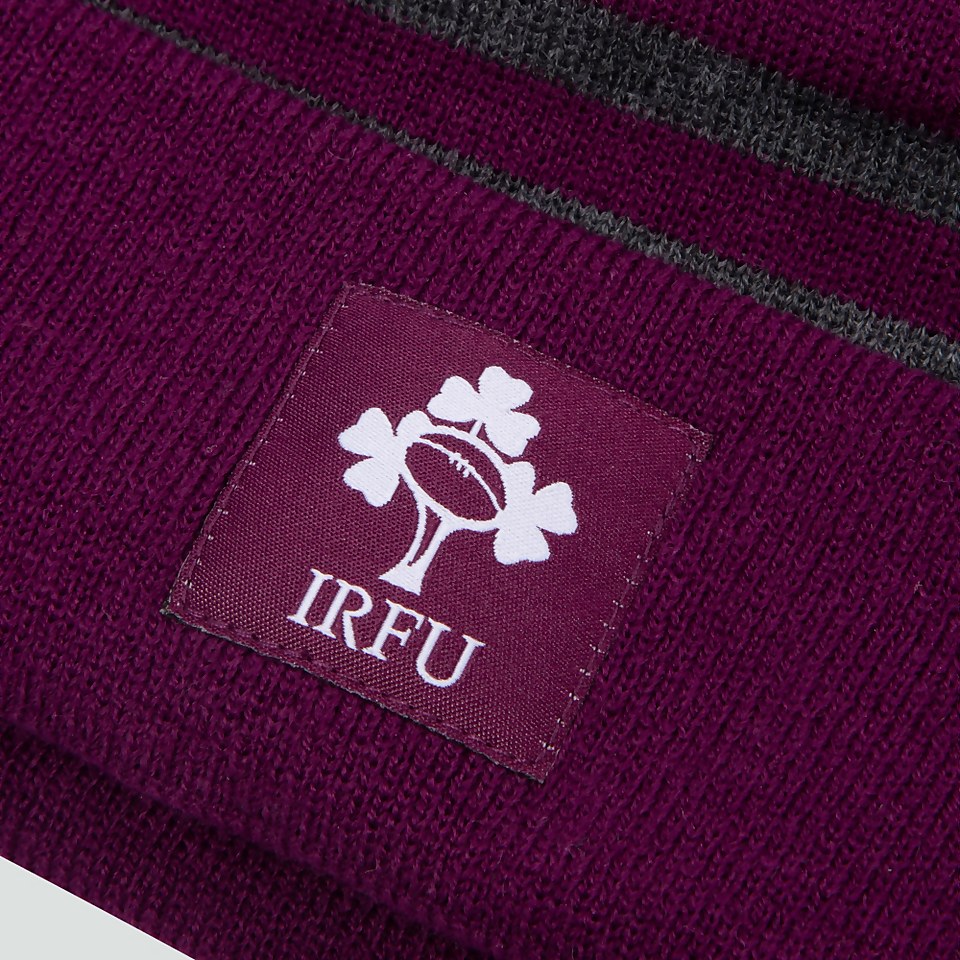 ADULT UNISEX IRELAND BOBBLE HAT PURPLE