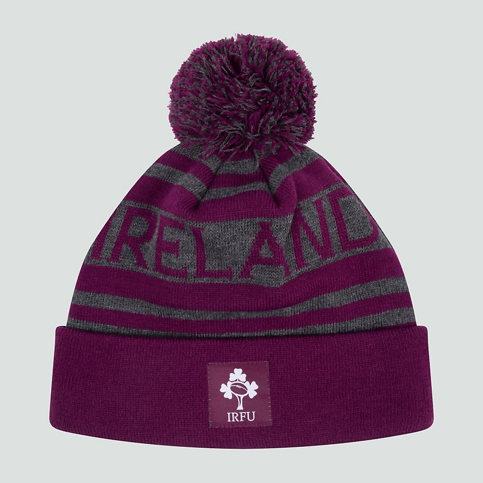 ADULT UNISEX IRELAND BOBBLE HAT PURPLE
