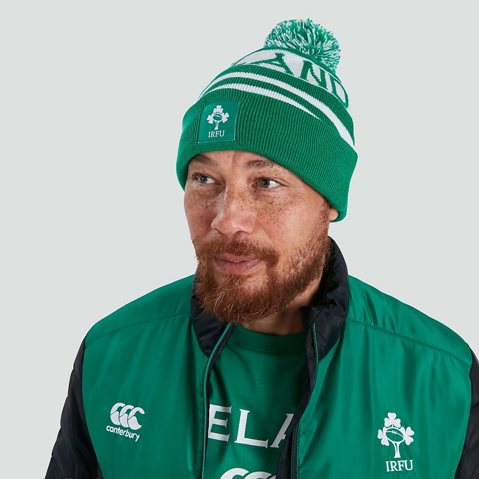 ADULT UNISEX IRELAND BOBBLE HAT GREEN