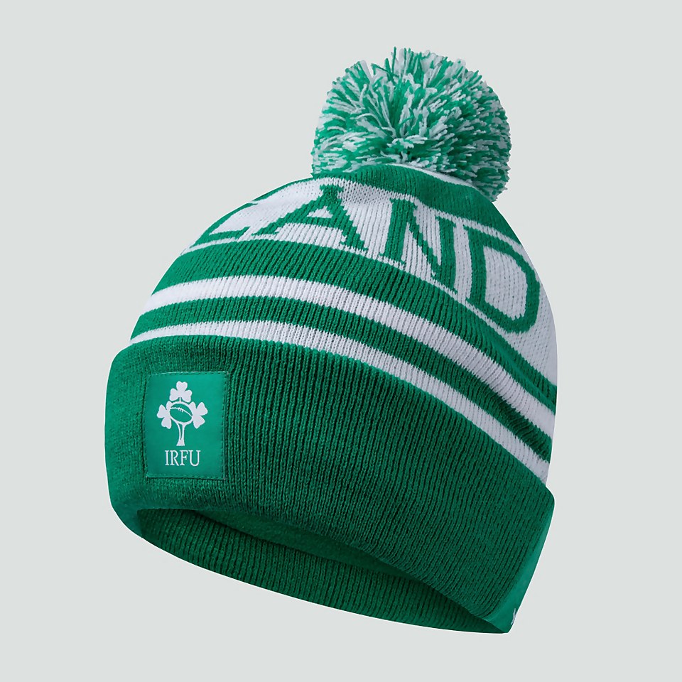 ADULT UNISEX IRELAND BOBBLE HAT GREEN