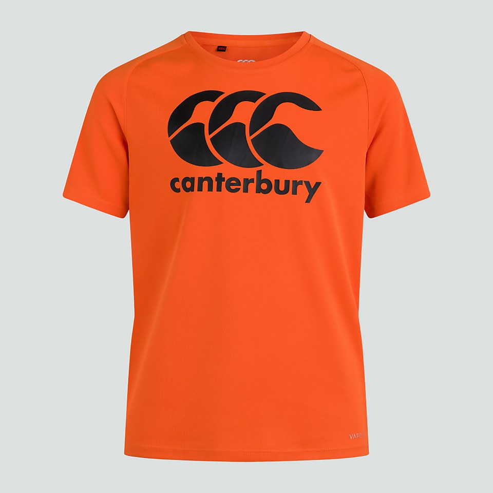 JUNIOR UNISEX VAPODRI POLY LARGE LOGO TEE ORANGE