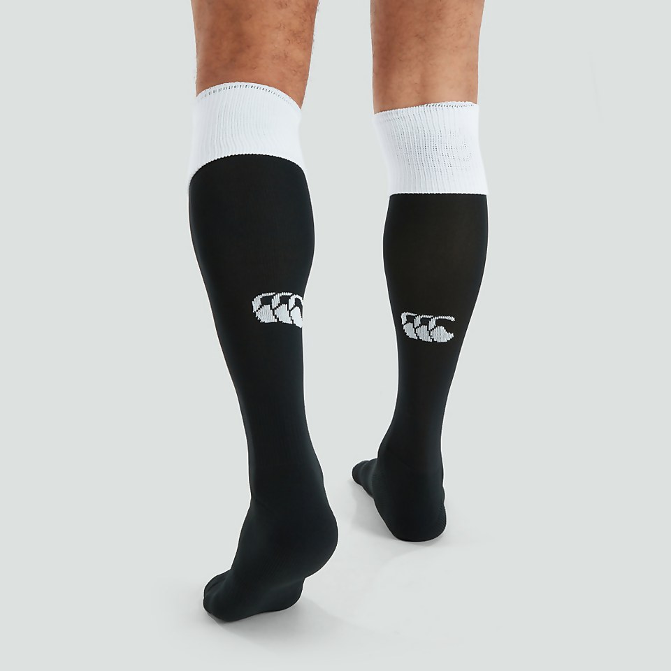 ADULT UNISEX TEAM CAP SOCKS BLACK/WHITE