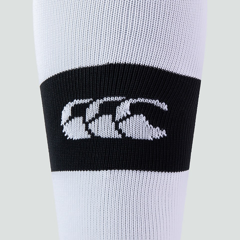 ADULT UNISEX HOOPED PLAYING SOCKS BLACK/WHITE