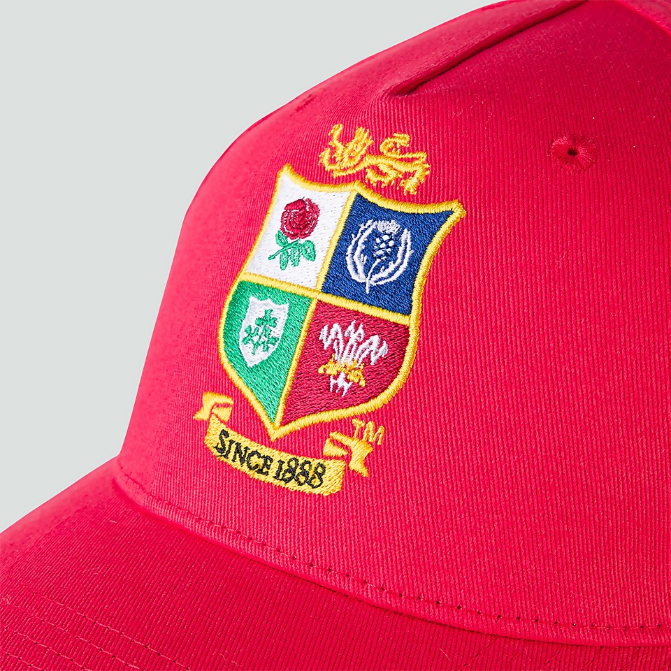 ADULT UNISEX BRITISH & IRISH LIONS COTTON DRILL CAP RED