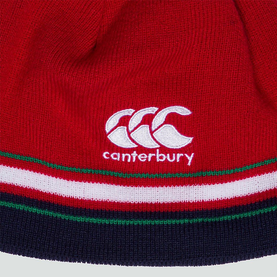 ADULT UNISEX BRITISH & IRISH LIONS ACRYLIC FLEECE BEANIE RED