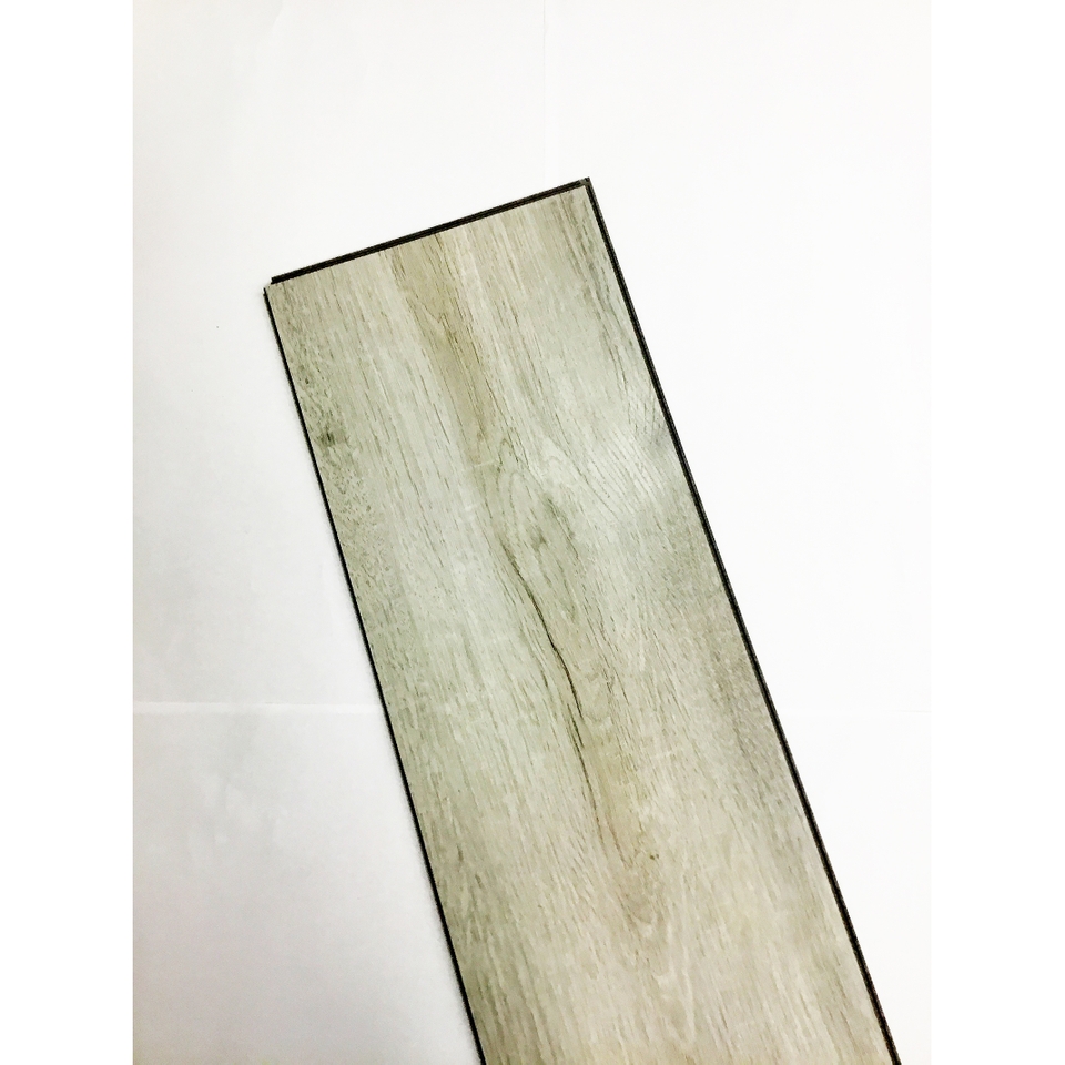 Rigid Core Luxury Vinyl Flooring Coastal Light Grey Plank Flooring Sample