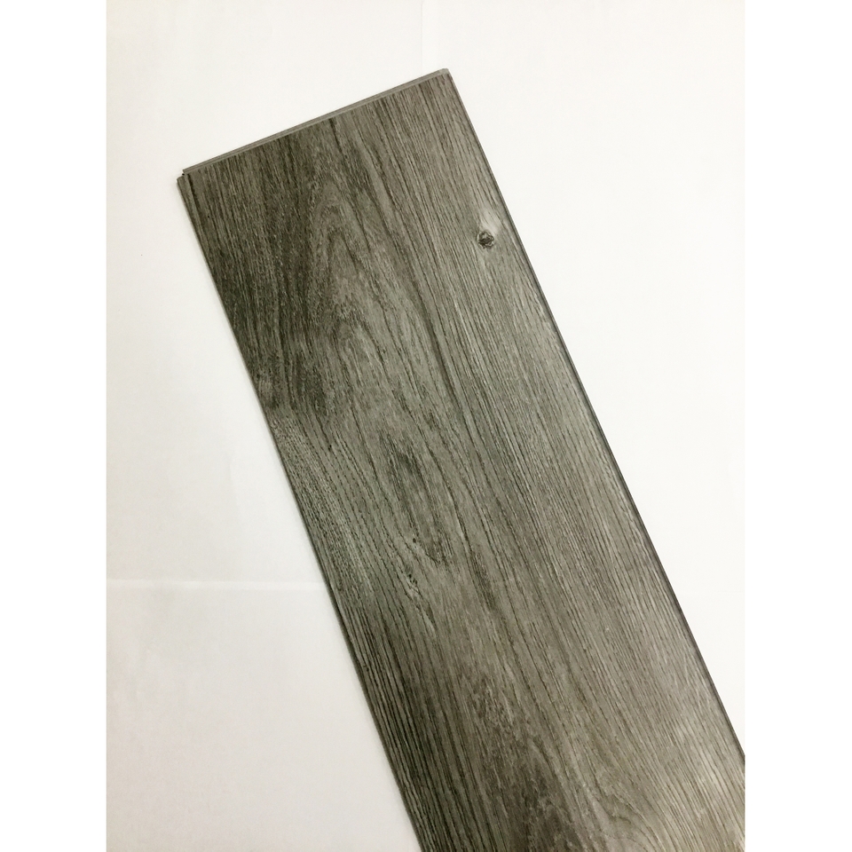Rigid Core Luxury Vinyl Flooring Carbon Grey Plank Flooring Sample