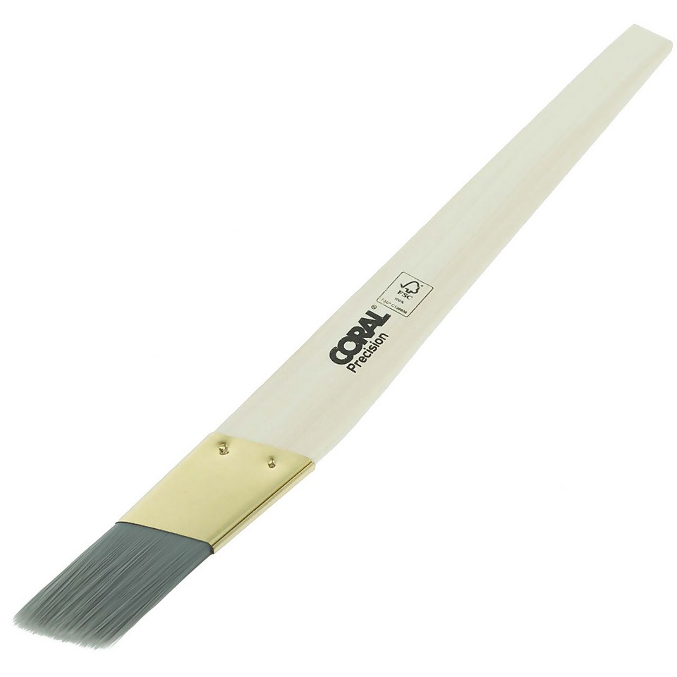 Coral Precision 1 inch Lining Fitch Paint Brush for Tight Spaces & Fine Lines