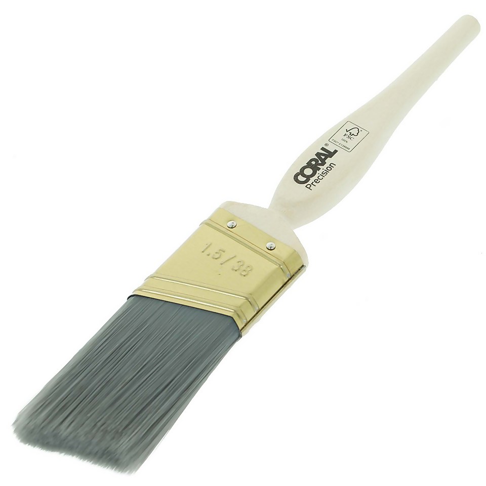 Coral Precision 1.5 inch Angled Paint Brush for Skirting, Frames & Sills