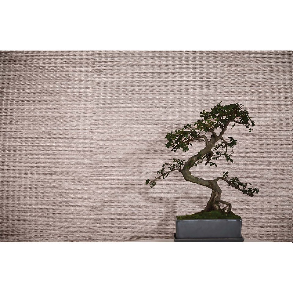 Arthouse Suki Plain Embossed Metallic Rose Gold Wallpaper A4 Sample