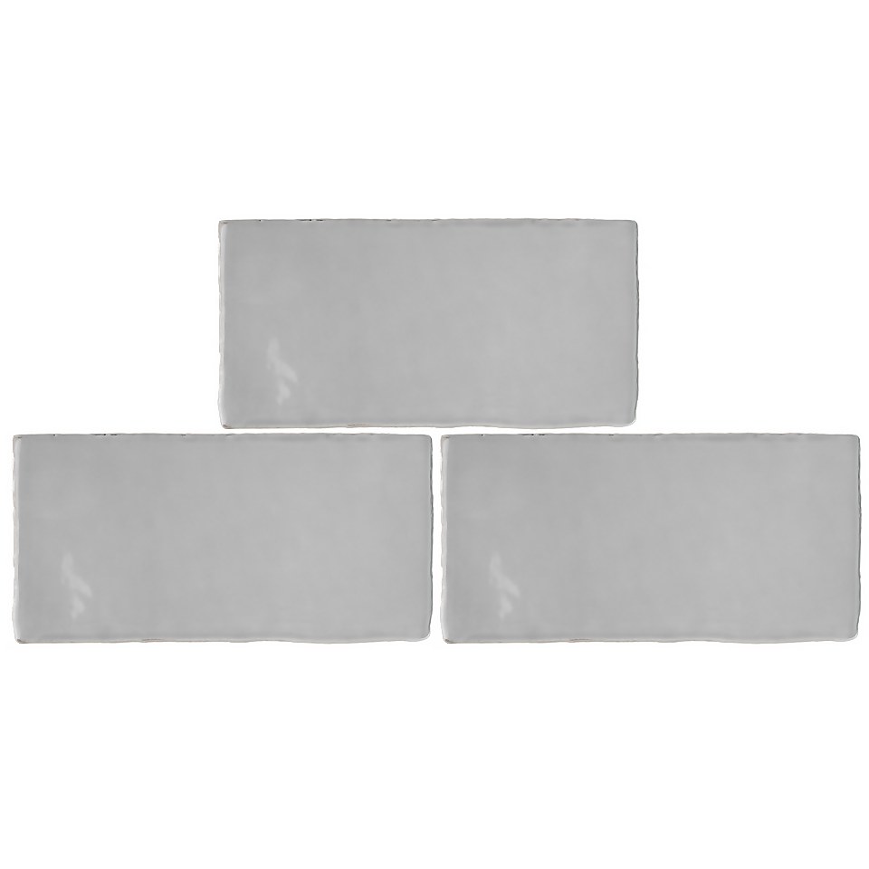 Country Living Artisan Whisper Grey Ceramic Wall Tile 75 x 150mm - 0.5 sqm Pack