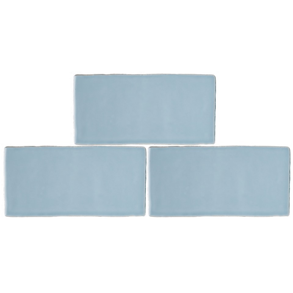 Country Living Artisan Blue Skies Ceramic Wall Tile 75 x 150mm - 0.5 sqm Pack