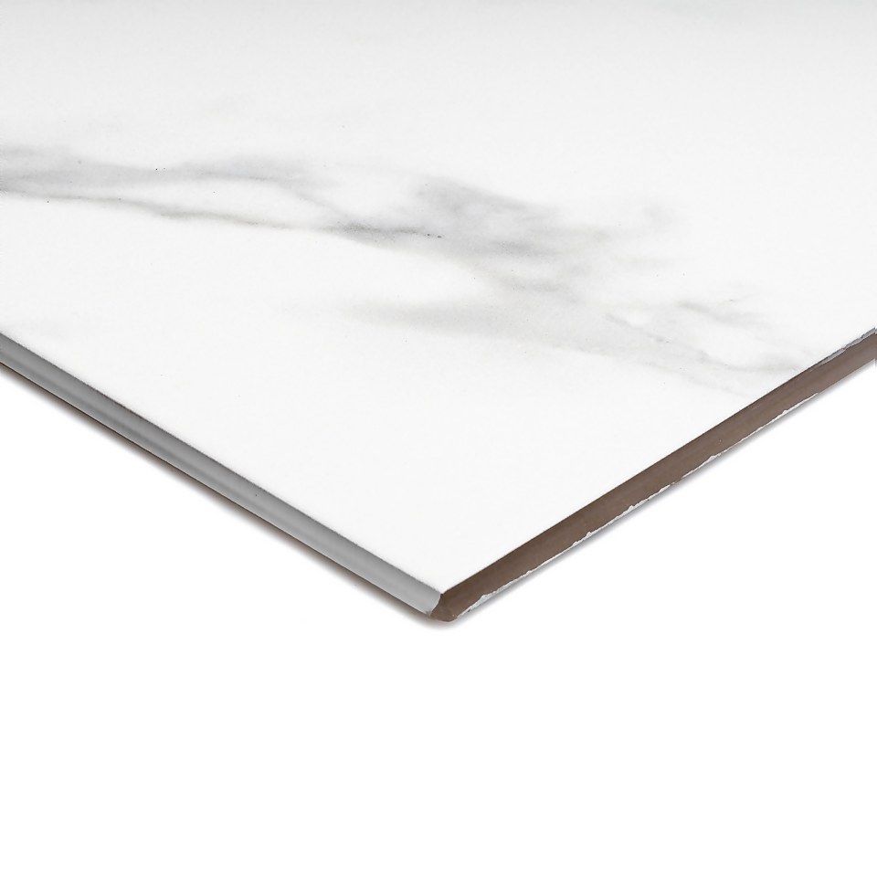 Calacatta Gloss Marble Effect Porcelain Wall & Floor Tile 315 x 615mm - 1.16 sqm Pack