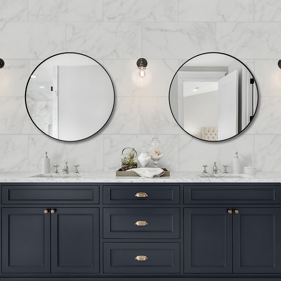 Calacatta Gloss Marble Effect Porcelain Wall & Floor Tile 315 x 615mm - 1.16 sqm Pack