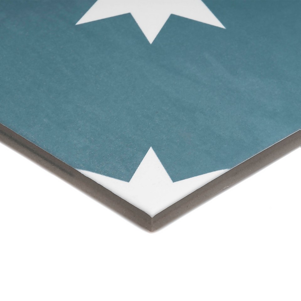 Country Living Starry Skies Peacock Teal Porcelain Wall & Floor Tile 200 x 200mm - 0.52 sqm Pack