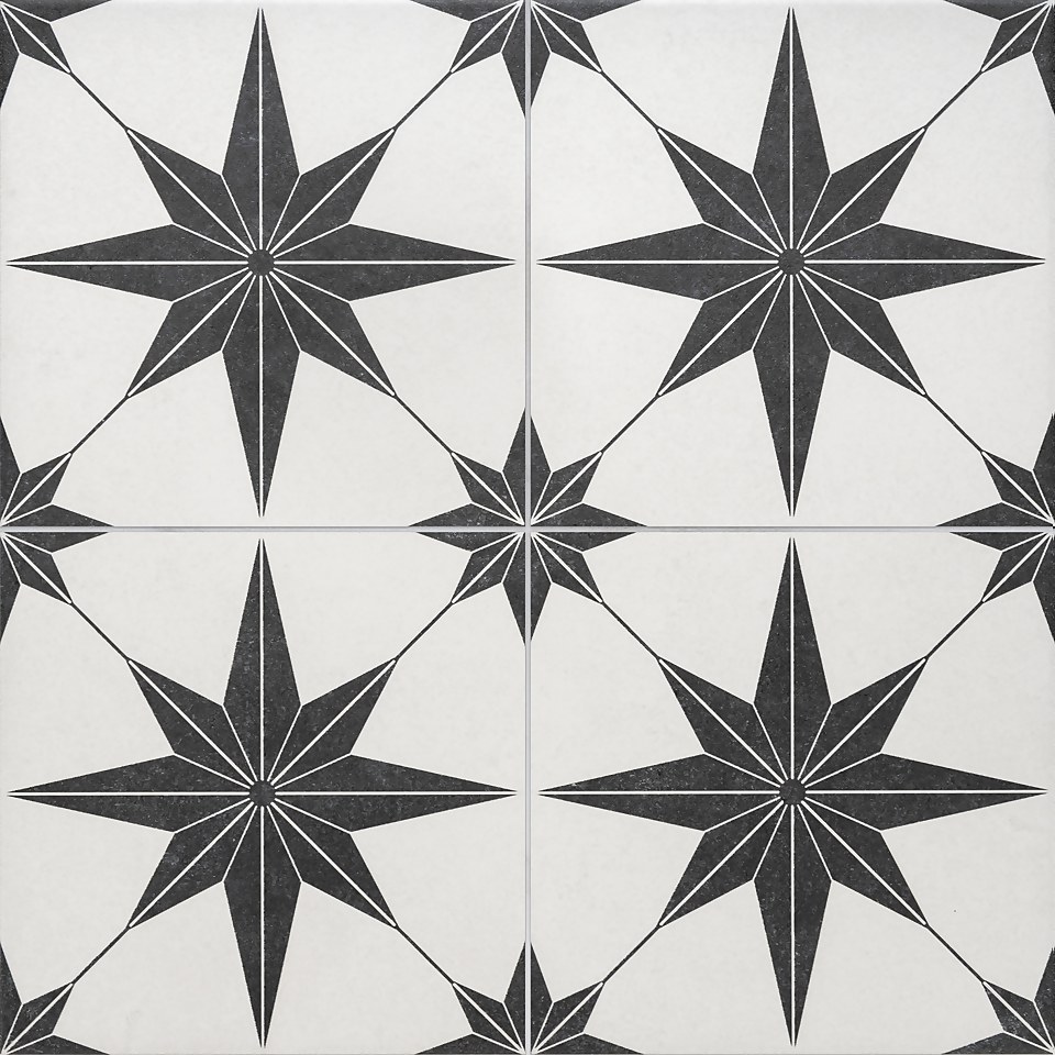 Country Living Starry Skies White Light Porcelain Floor & Wall Tile 450 x 450mm - 1.42 sqm Pack