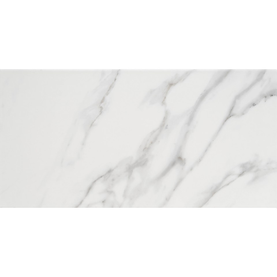 Calacatta Matt Marble Effect Porcelain Wall & Floor Tile 300 x 600mm - 1.08 sqm Pack