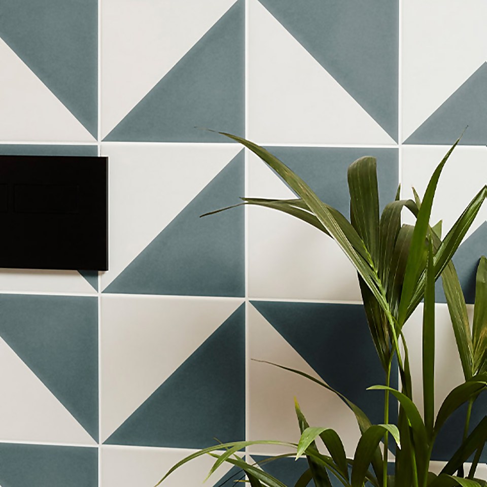 House Beautiful Cube Fern Porcelain Wall & Floor Tile 200 x 200mm - 0.52 sqm Pack