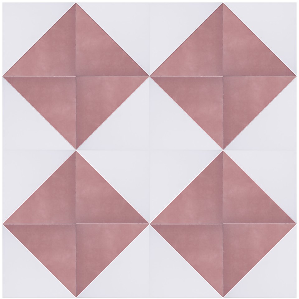 House Beautiful Cube Blush Porcelain Wall & Floor Tile 200 x 200mm - 0.52 sqm Pack