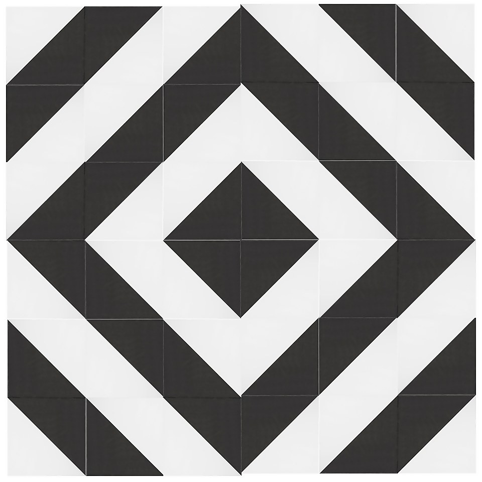 House Beautiful Cube Mono Porcelain Wall & Floor Tile 200 x 200mm - 0.52 sqm Pack